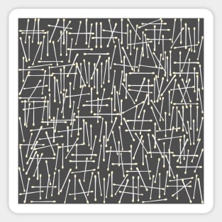 Cotton Swabs Pattern on grey background Sticker